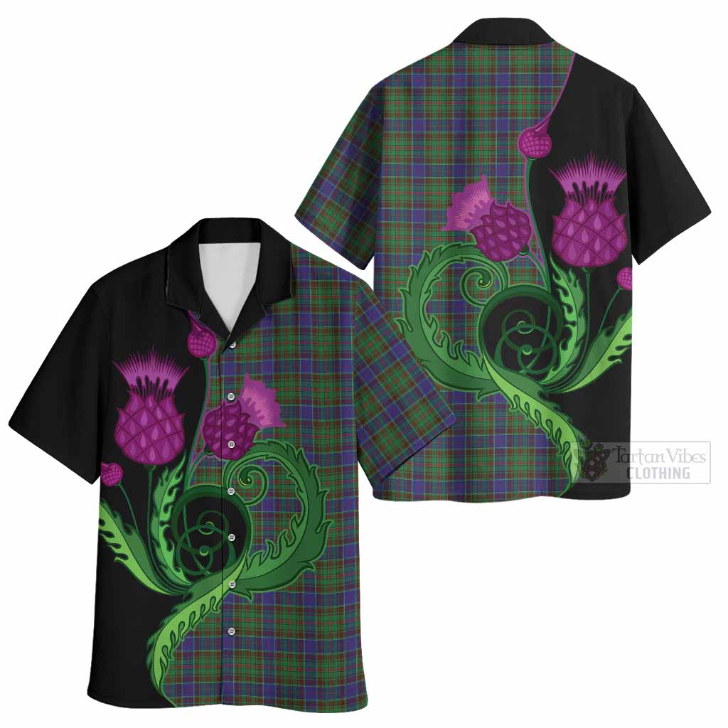 Adam Tartan Hawaiian Shirt Traditional Scottish Thistle