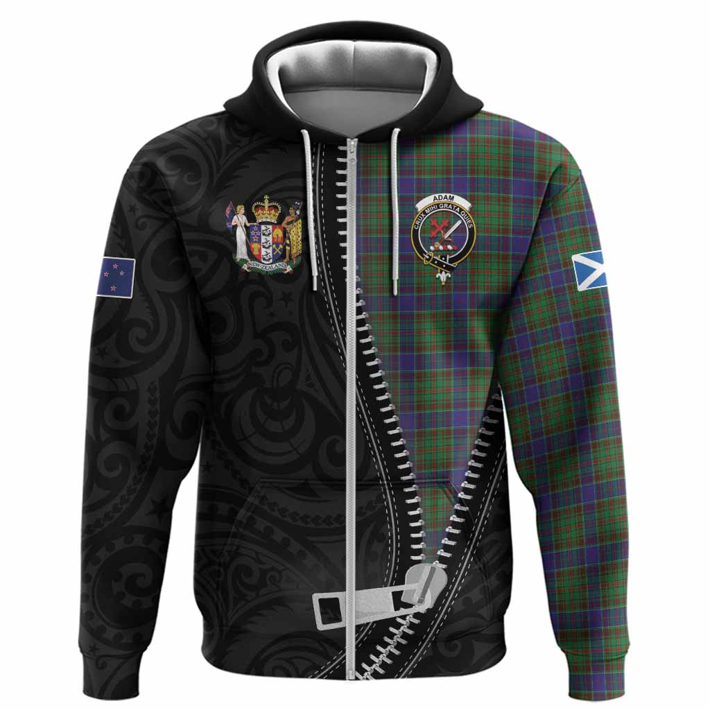 Adam Tartan Hoodie New Zealand Pattern Unique Zipper Stylized