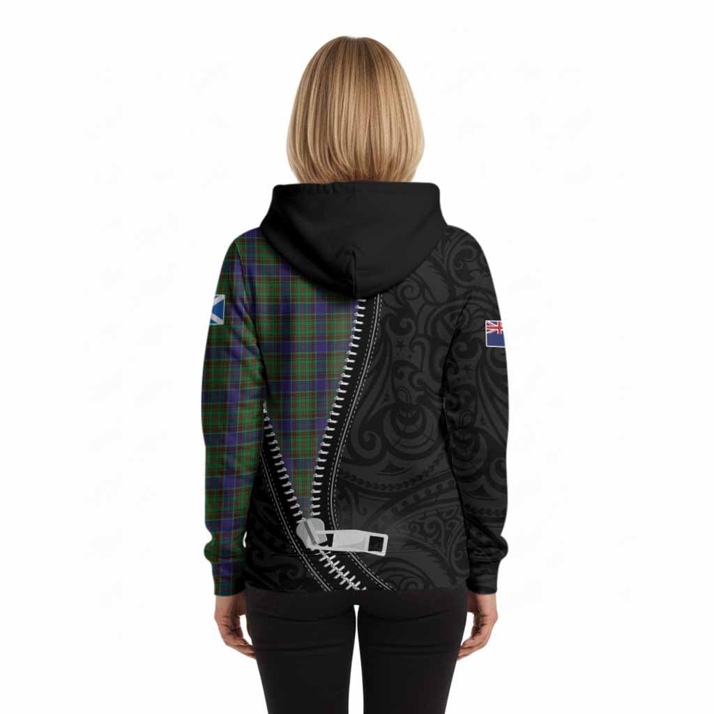 Adam Tartan Hoodie New Zealand Pattern Unique Zipper Stylized