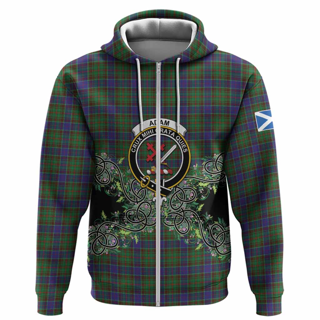 Adam Tartan Hoodie Thistle Scottish Spirit