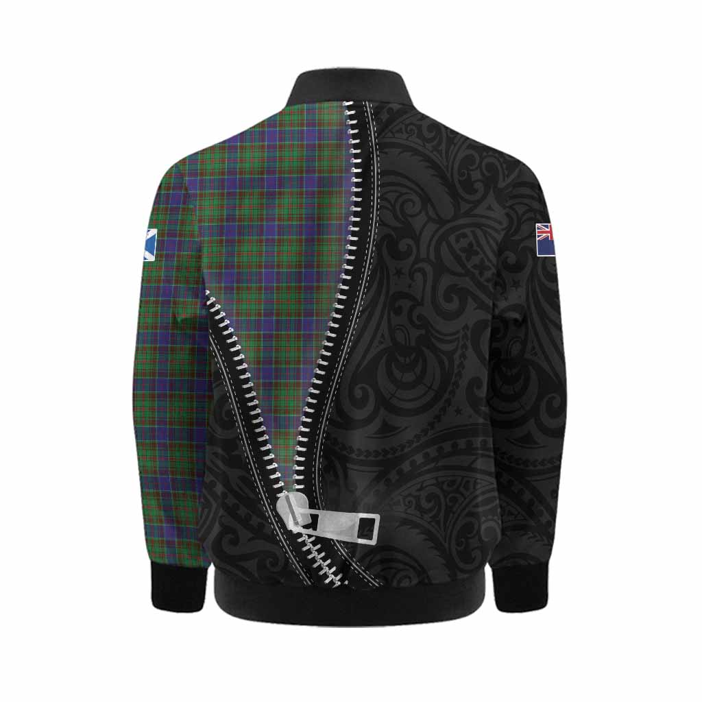 Adam Tartan Kid Bomber Jacket New Zealand Pattern Unique Zipper Stylized