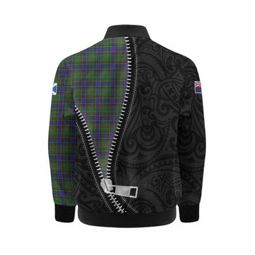 Adam Tartan Kid Bomber Jacket New Zealand Pattern Unique Zipper Stylized