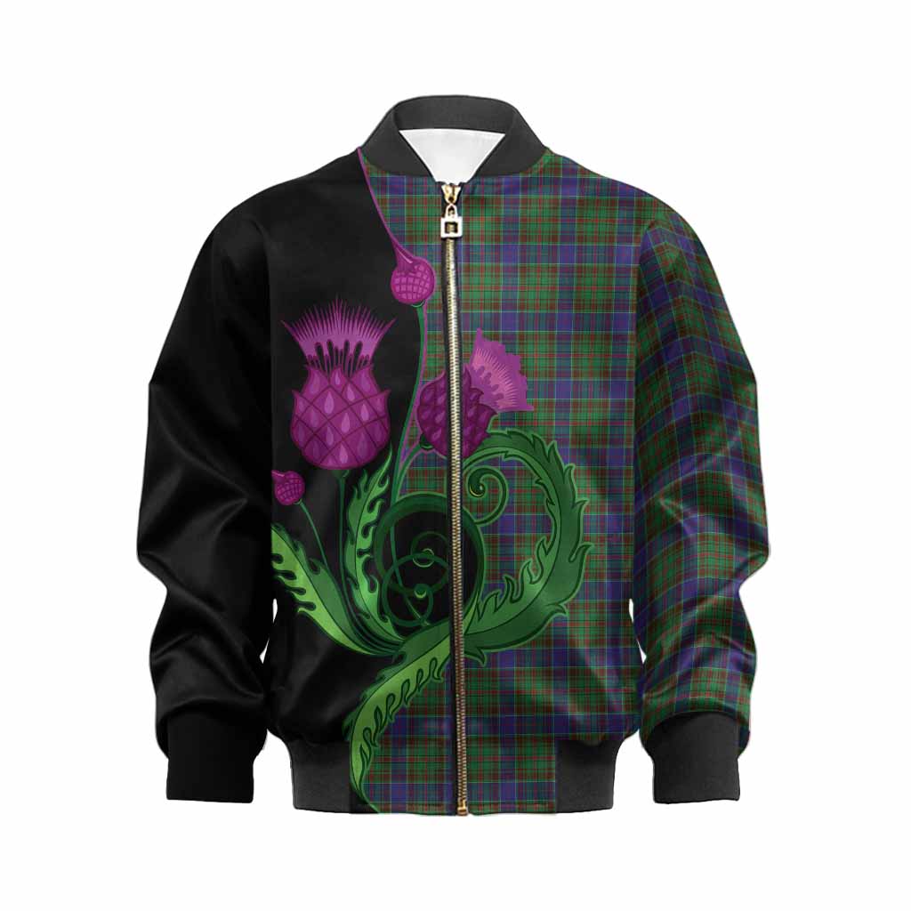 Adam Tartan Kid Bomber Jacket Traditional Scottish Thistle