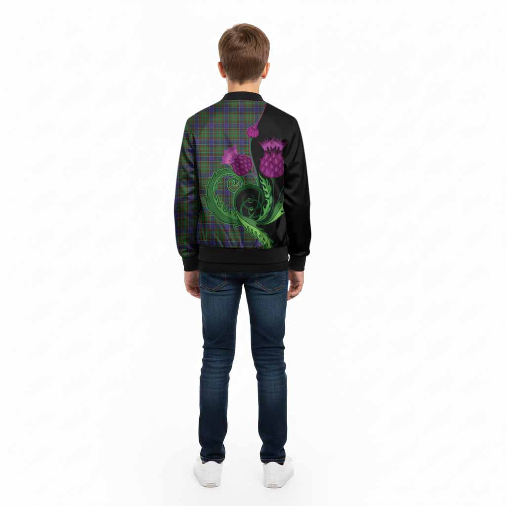 Adam Tartan Kid Bomber Jacket Traditional Scottish Thistle