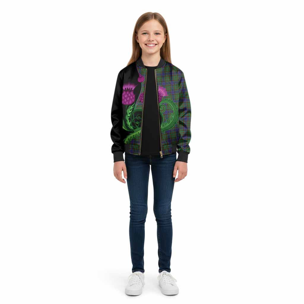 Adam Tartan Kid Bomber Jacket Traditional Scottish Thistle