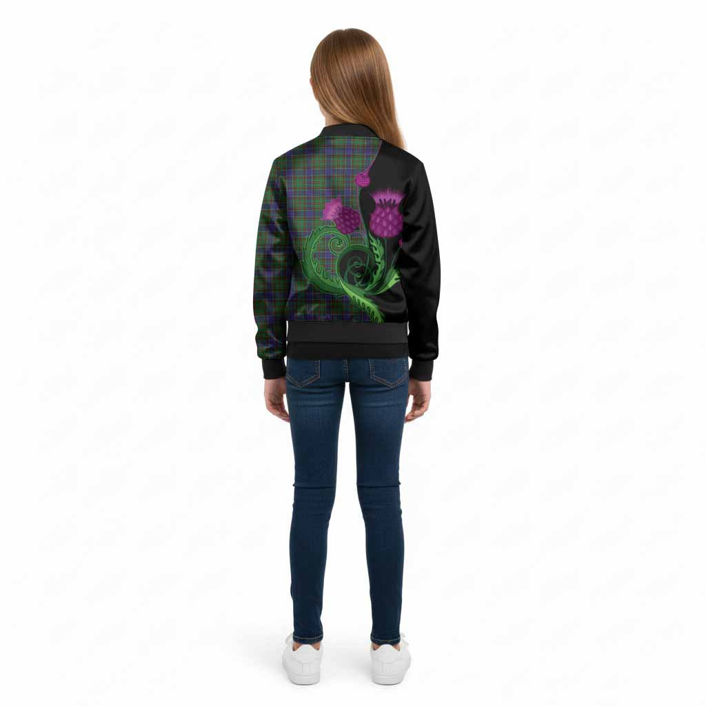 Adam Tartan Kid Bomber Jacket Traditional Scottish Thistle
