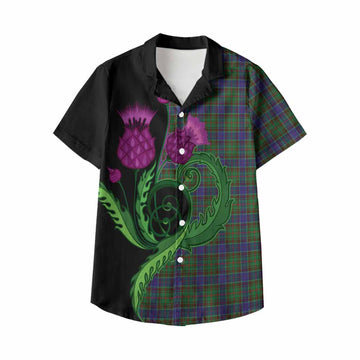 Adam Tartan Kid Hawaiian Shirt Traditional Scottish Thistle