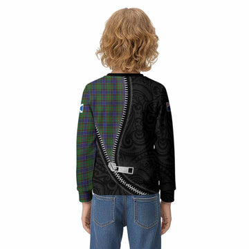 Adam Tartan Kid Knitted Sweatshirt New Zealand Pattern Unique Zipper Stylized