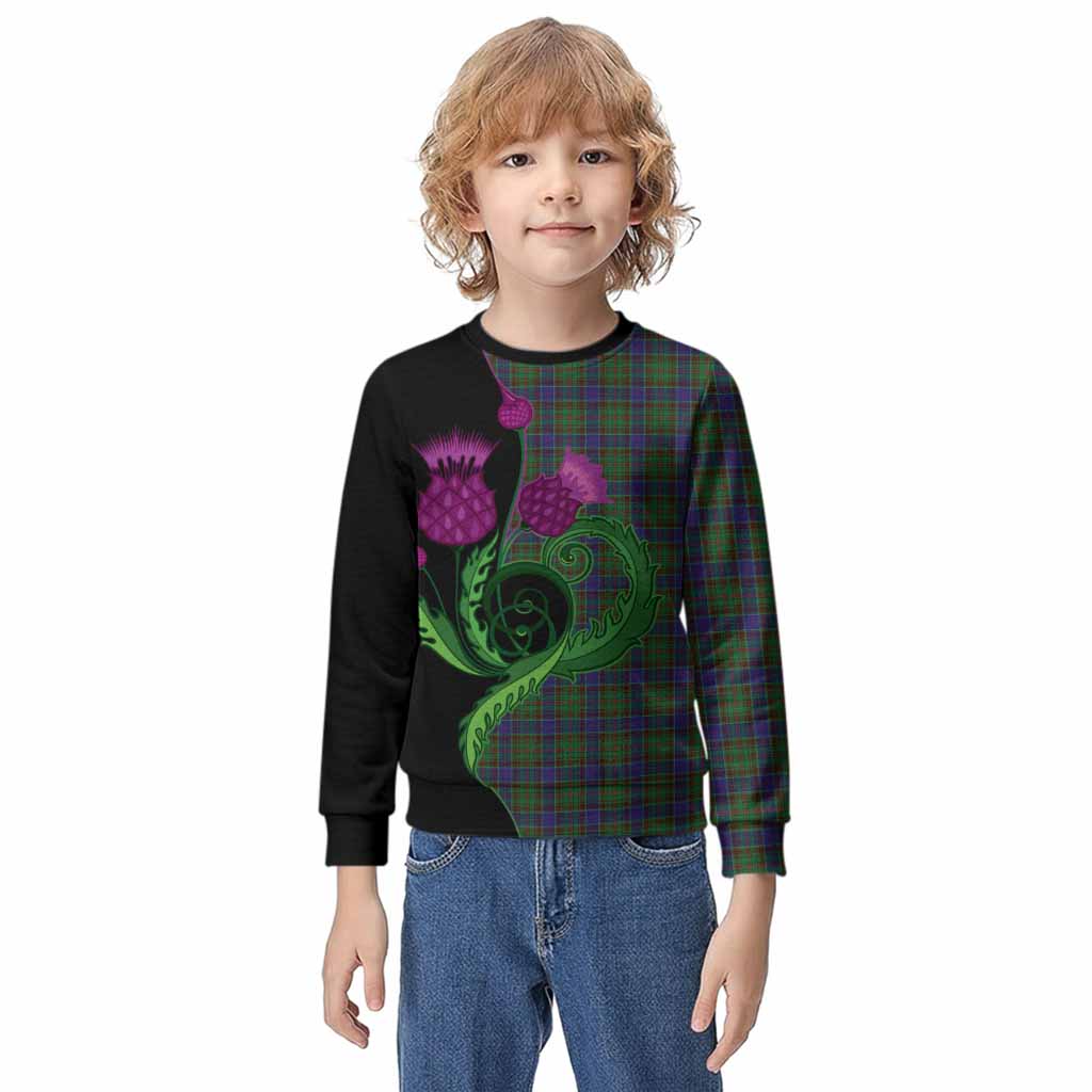 Adam Tartan Kid Knitted Sweatshirt Traditional Scottish Thistle