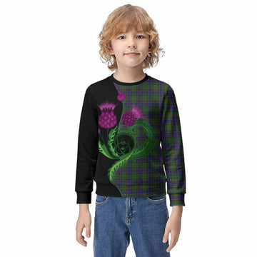 Adam Tartan Kid Knitted Sweatshirt Traditional Scottish Thistle