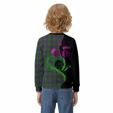 Adam Tartan Kid Knitted Sweatshirt Traditional Scottish Thistle