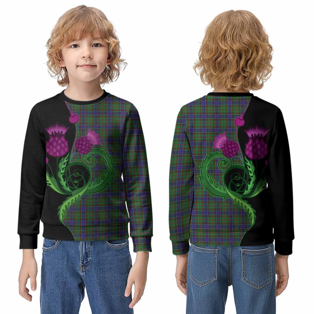 Adam Tartan Kid Knitted Sweatshirt Traditional Scottish Thistle