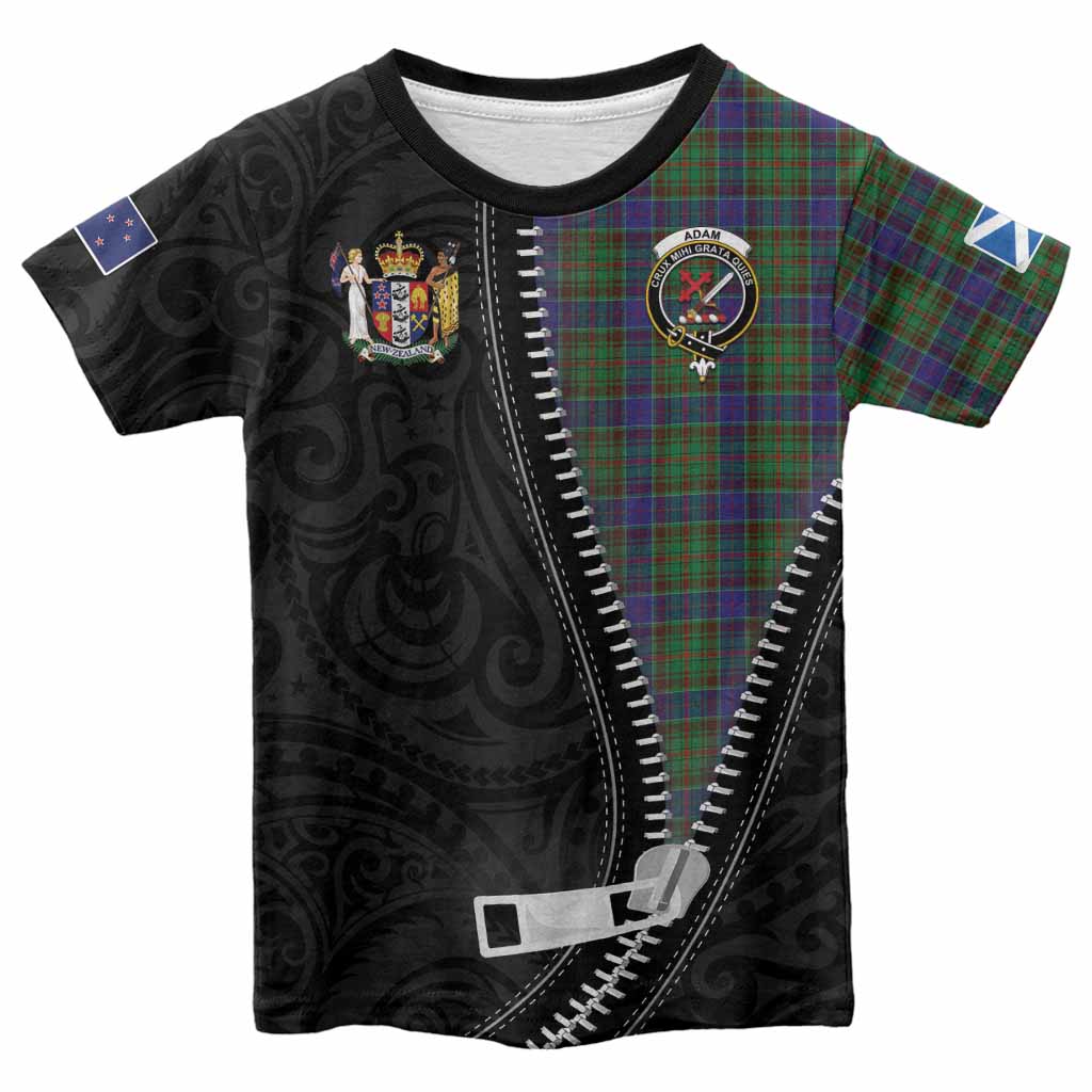 Adam Tartan Kid T-shirt New Zealand Pattern Unique Zipper Stylized