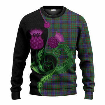 Adam Tartan Knitted Sweater Traditional Scottish Thistle