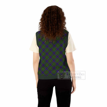 Adam Tartan  Knitted V-Neck Vest Cross Style