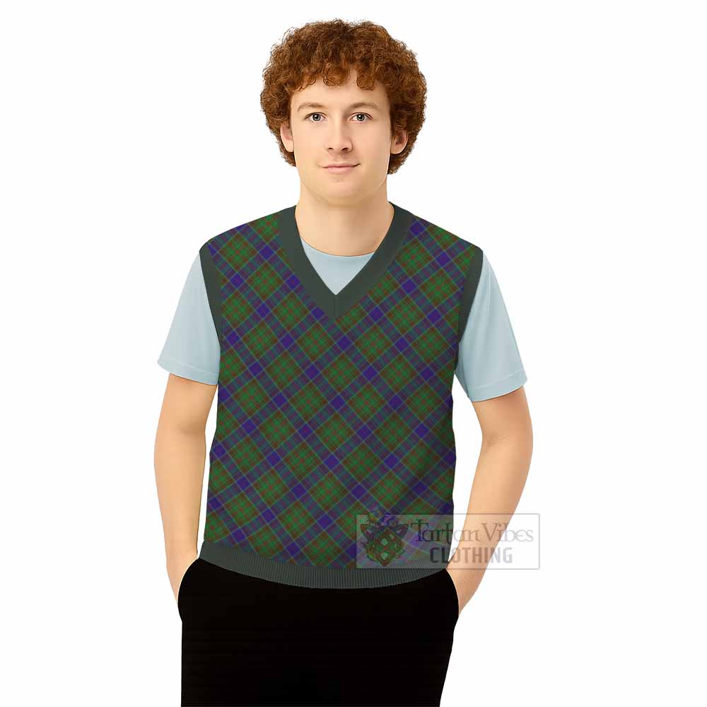 Adam Tartan  Knitted V-Neck Vest Cross Style