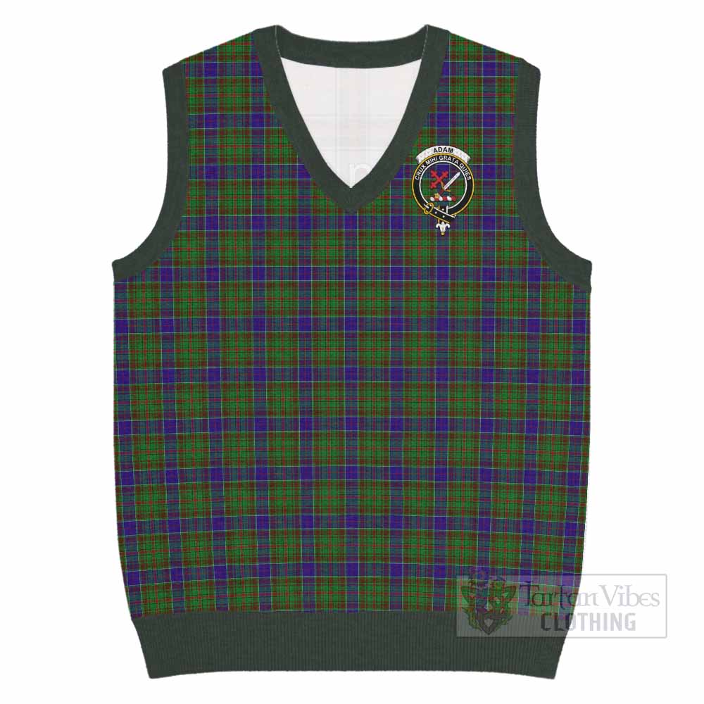 Adam Tartan Knitted V-Neck Vest with Family Crest - Tartan Vibes Clothing