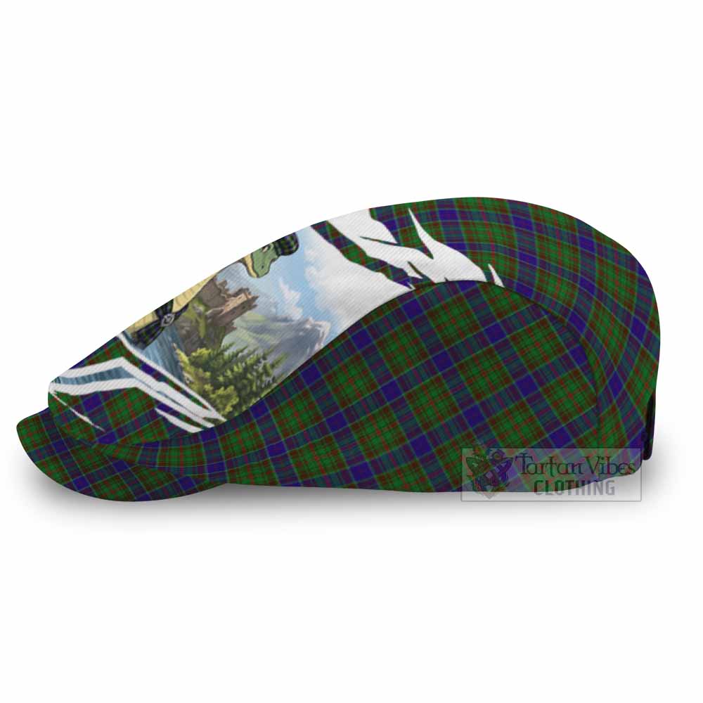 Adam Tartan Loch Ness Monster Scottish Heritage Art Flat Cap, Jeff Cap