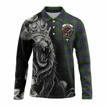 Adam Tartan Long Sleeve Polo Shirt Roaring Lion Heritage