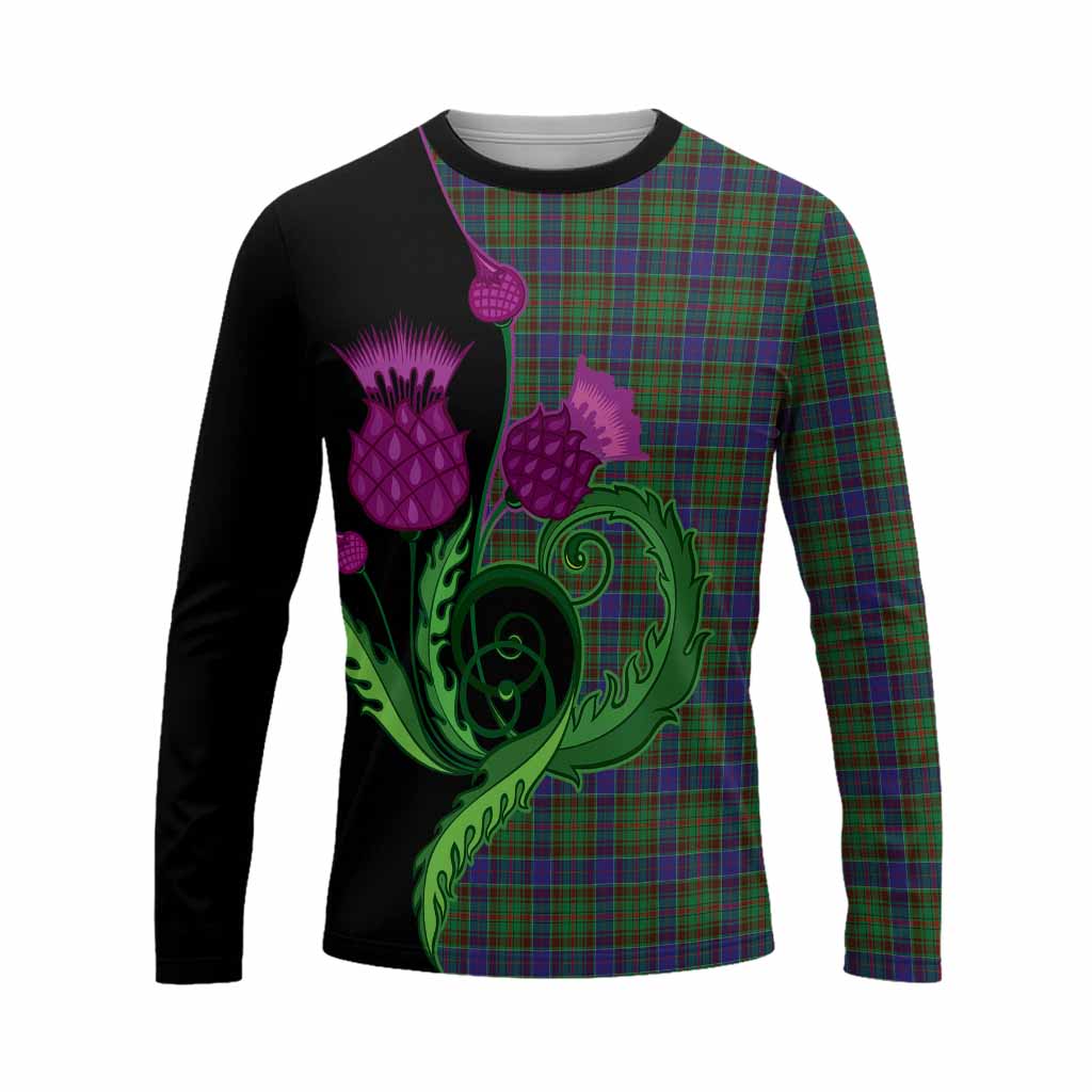 Adam Tartan Long Sleeve T-Shirt Traditional Scottish Thistle