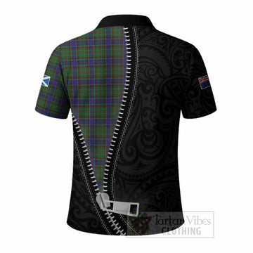 Adam Tartan Polo Shirt New Zealand Pattern Unique Zipper Stylized