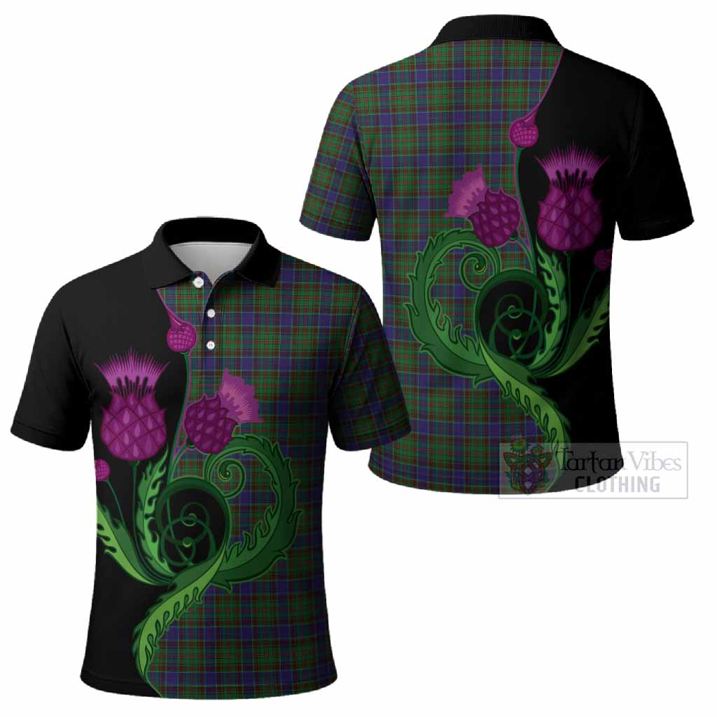 Adam Tartan Polo Shirt Traditional Scottish Thistle