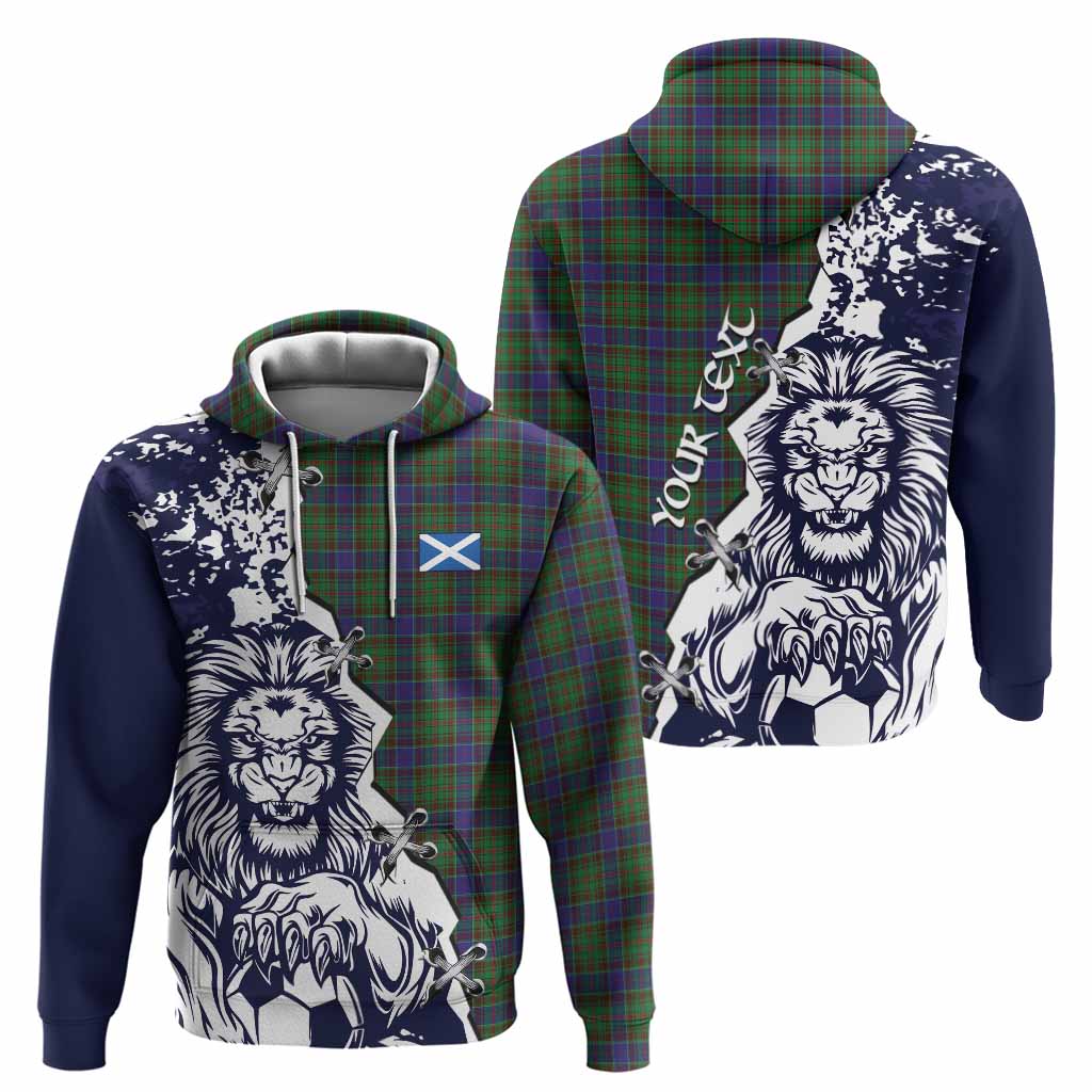 Adam Tartan Scottish Hoodie Angry Lion With Soccer Ball Style