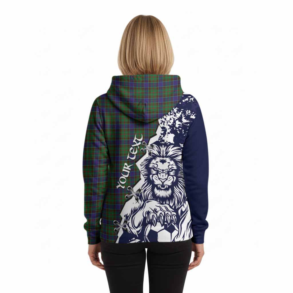 Adam Tartan Scottish Hoodie Angry Lion With Soccer Ball Style