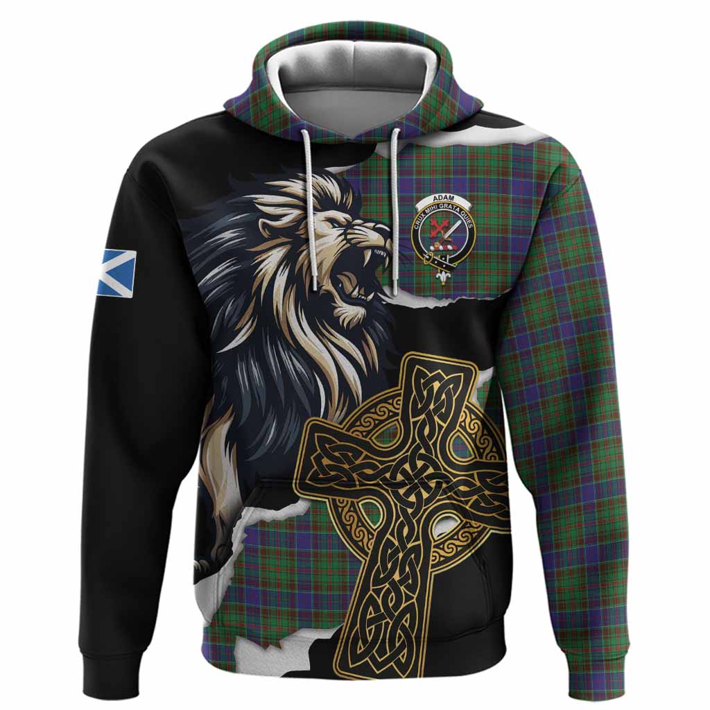 Adam Tartan Scottish Hoodie Lion Celtic Heritage