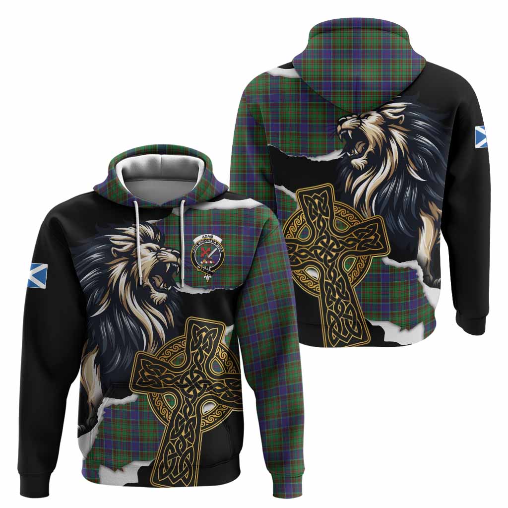 Adam Tartan Scottish Hoodie Lion Celtic Heritage