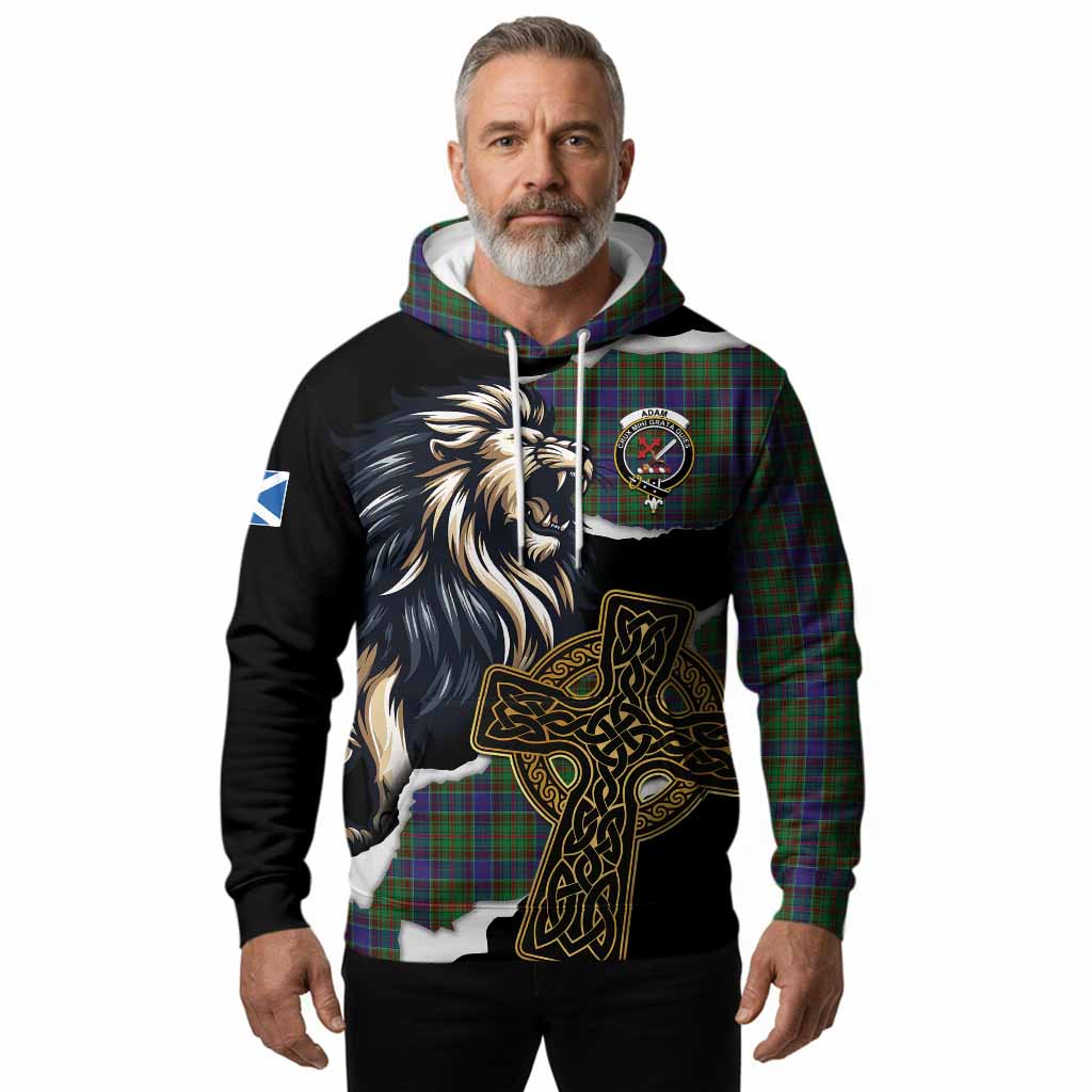 Adam Tartan Scottish Hoodie Lion Celtic Heritage