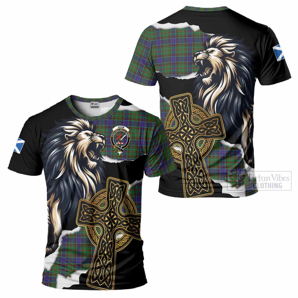 Adam Tartan Scottish T-Shirt Lion Celtic Heritage