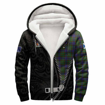 Adam Tartan Sherpa Hoodie New Zealand Pattern Unique Zipper Stylized