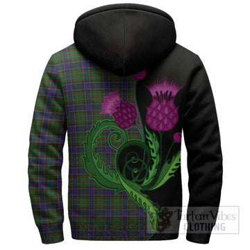 Adam Tartan Sherpa Hoodie Traditional Scottish Thistle