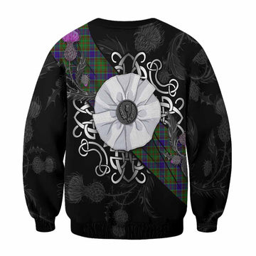 Adam Tartan Sweatshirt Jacobite White Rose