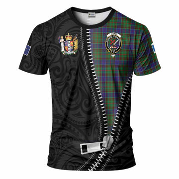 Adam Tartan T-Shirt New Zealand Pattern Unique Zipper Stylized