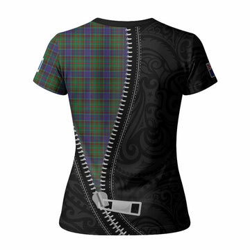 Adam Tartan Women T shirt New Zealand Pattern Unique Zipper Stylized