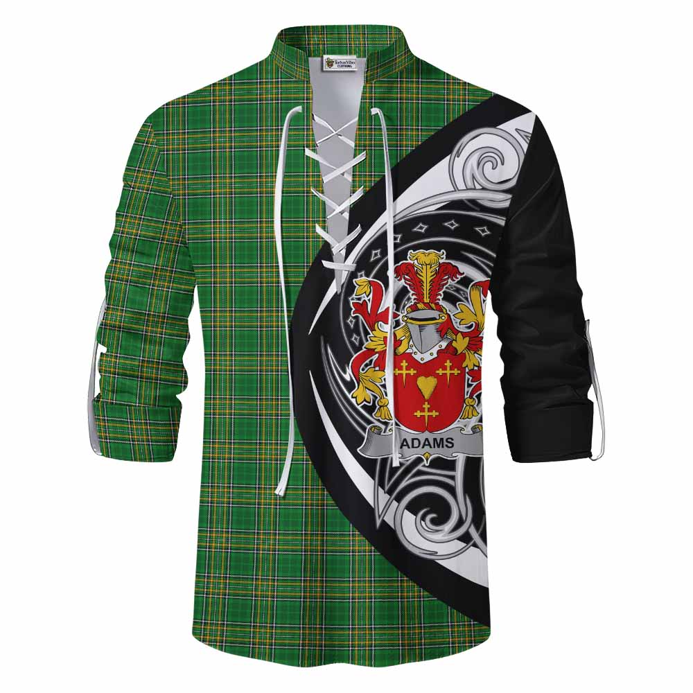 Tartan Vibes Clothing Adams Irish Clan Ghillie Kilt Shirt Celtic Circle Style