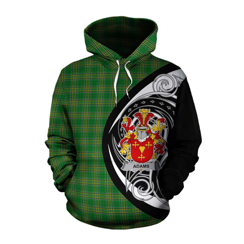 Tartan Vibes Clothing Adams Irish Clan Cotton Hoodie Celtic Circle Style
