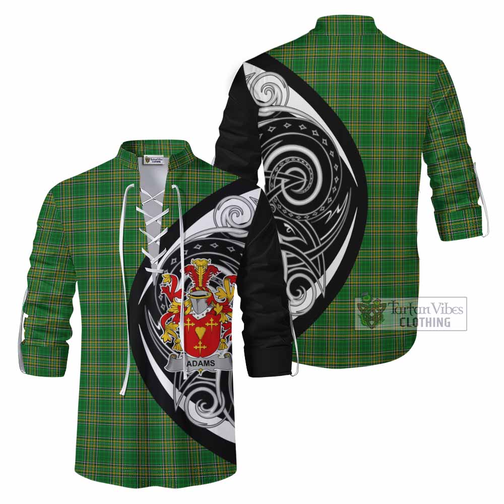 Tartan Vibes Clothing Adams Irish Clan Ghillie Kilt Shirt Celtic Circle Style