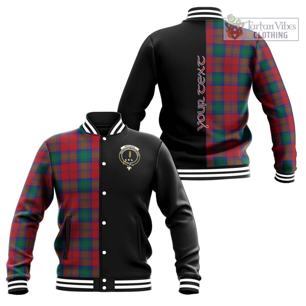 Affleck Tartan Baseball Jacket with Family Crest and Half Of Me Style Unisex - Tartan Vibes Clothing