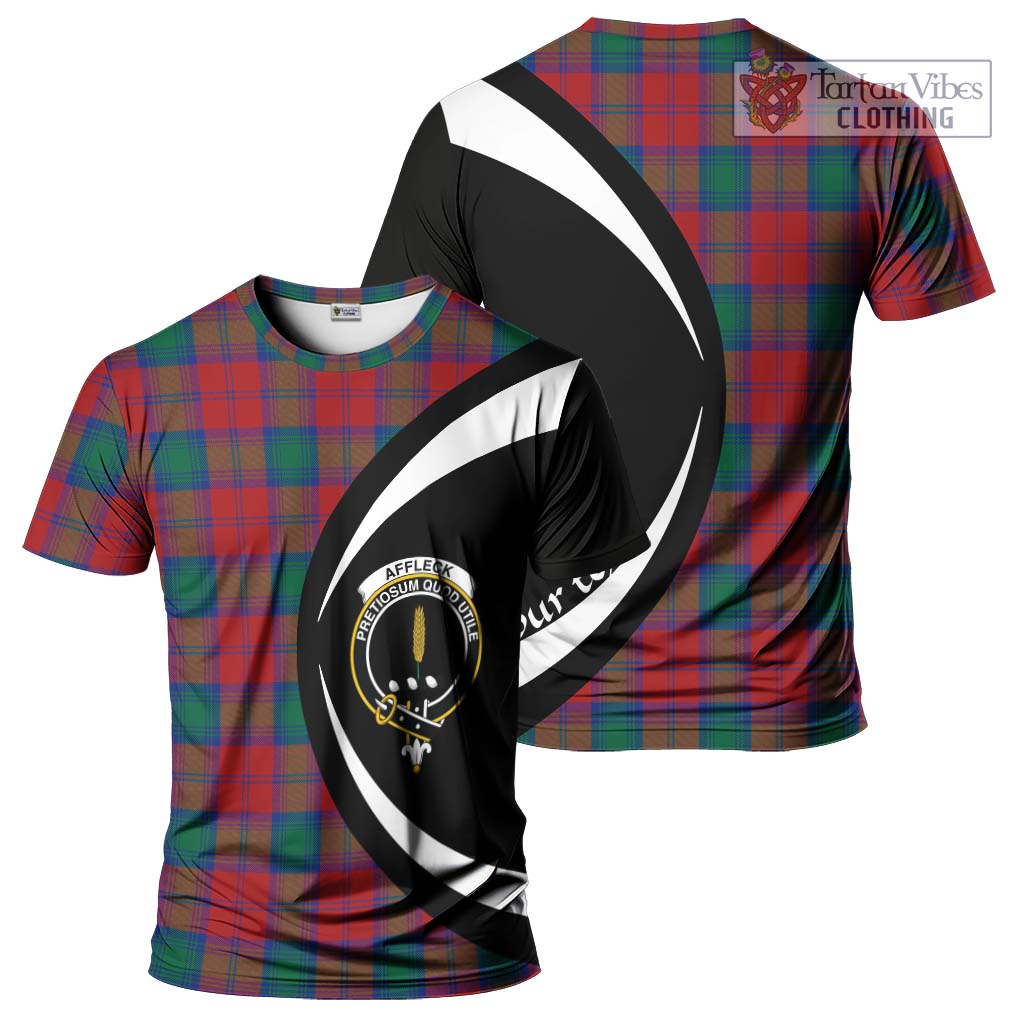 Affleck Tartan T-Shirt with Family Crest Circle Style Kid's Shirt - Tartan Vibes Clothing