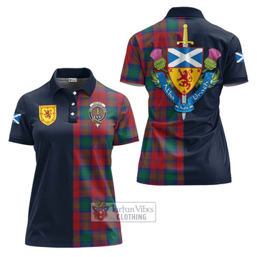 Affleck Tartan Women's Polo Shirt Alba with Scottish Lion Royal Arm Half Style Unisex - Tartan Vibes Clothing