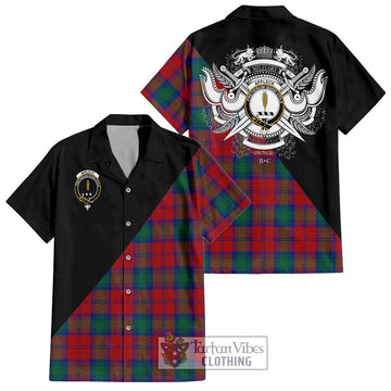 Affleck Tartan Hawaiian Shirt with Family Crest and Military Logo Style Kid - Tartan Vibes Clothing