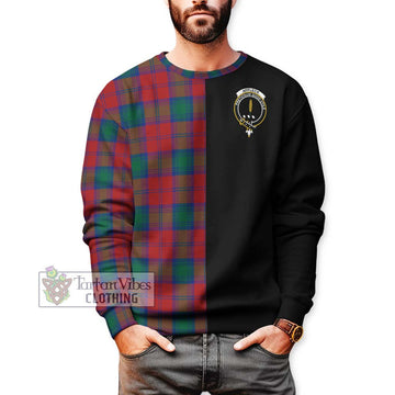 Affleck Tartan Sweatshirt with Family Crest and Half Of Me Style Unisex - Tartan Vibes Clothing