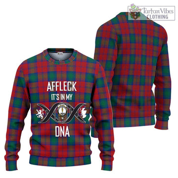 Affleck Tartan Ugly Sweater with Family Crest DNA In Me Style Unisex - Tartan Vibes Clothing