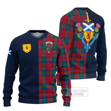 Affleck Tartan Ugly Sweater Alba with Scottish Lion Royal Arm Half Style Unisex - Tartan Vibes Clothing