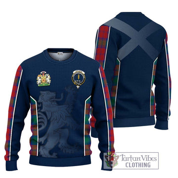 Affleck Tartan Ugly Sweater with Family Crest and Lion Rampant Vibes Sport Style Unisex - Tartan Vibes Clothing