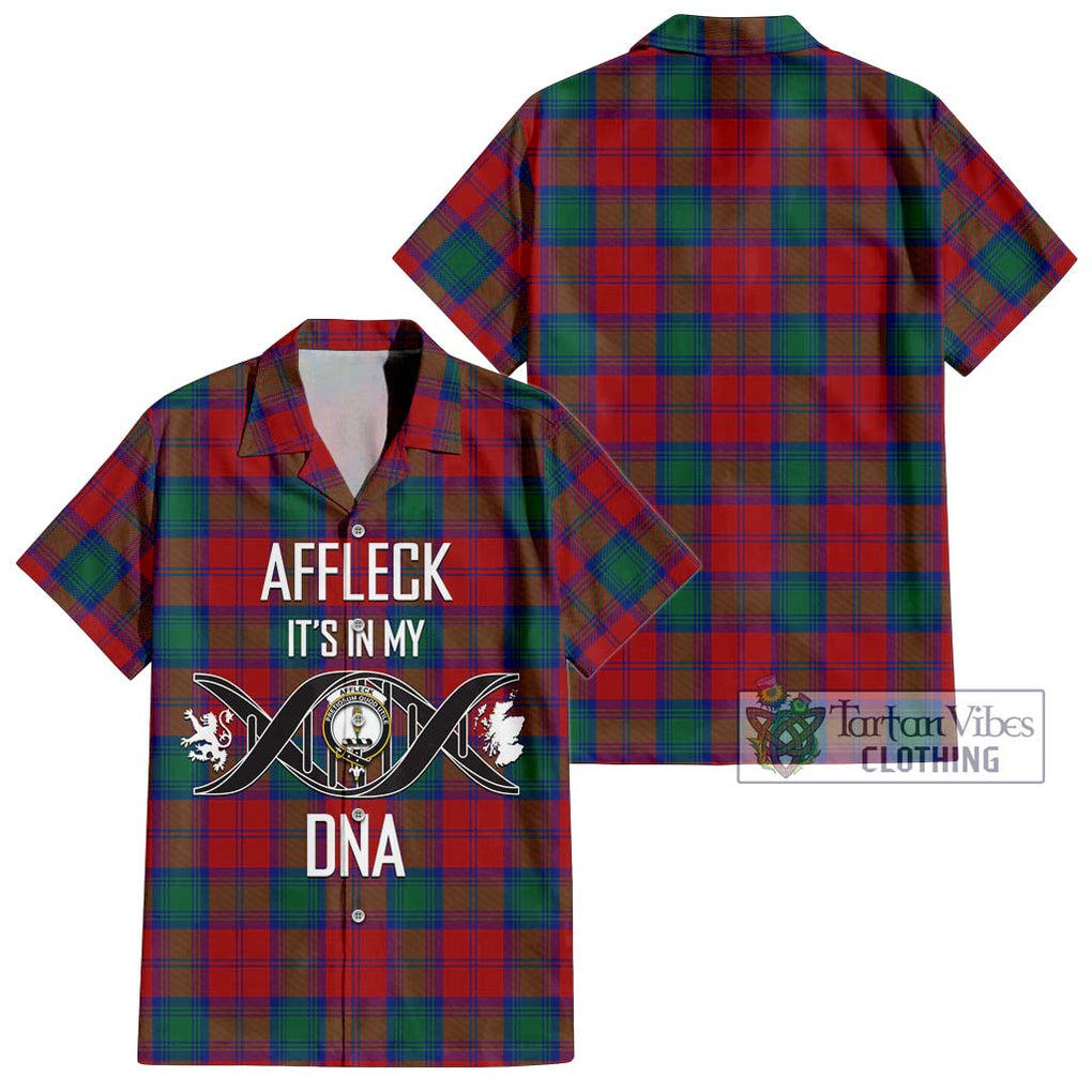 Affleck Tartan Hawaiian Shirt with Family Crest DNA In Me Style Kid - Tartan Vibes Clothing