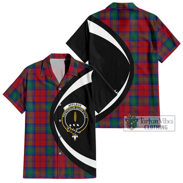 Affleck Tartan Hawaiian Shirt with Family Crest Circle Style Kid - Tartan Vibes Clothing